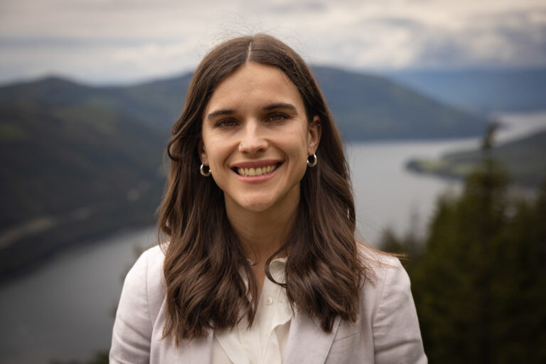 Corporate headshot photographer in Salmon Arm BC – close-up professional business portrait.